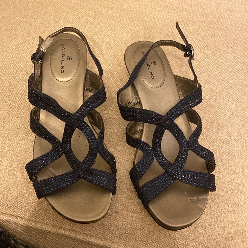 Bandolino navy sequined sandals